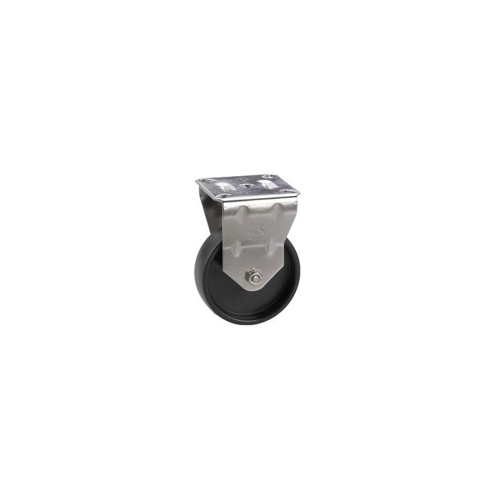 Möbel-Bockrolle 50 × 19 mm, Kunststoffrad, Platte 55 × 55 mm
