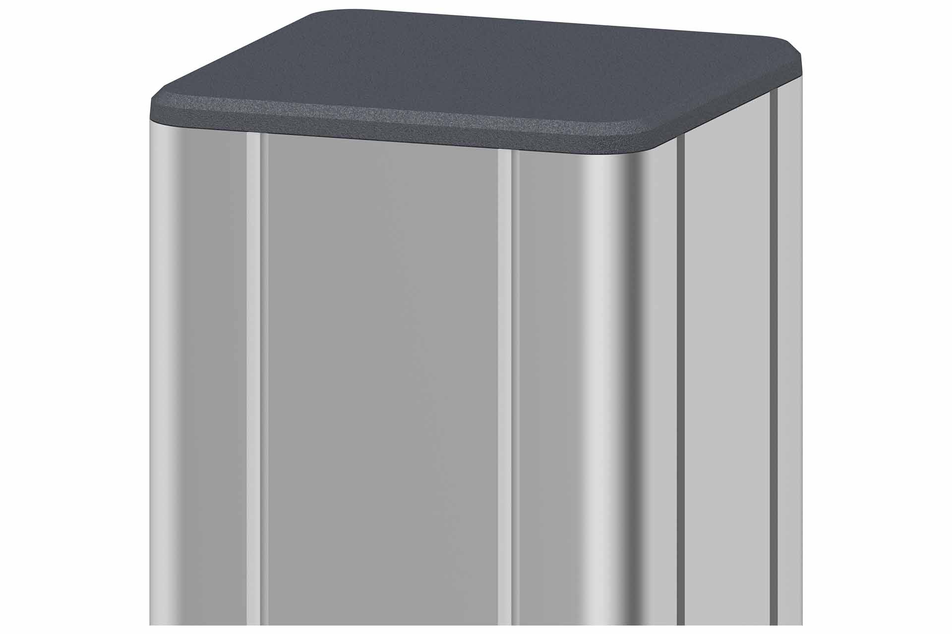 BASIC ALU-Pfosten Silber 7 x 7 x 235 cm zum Einbetonieren
