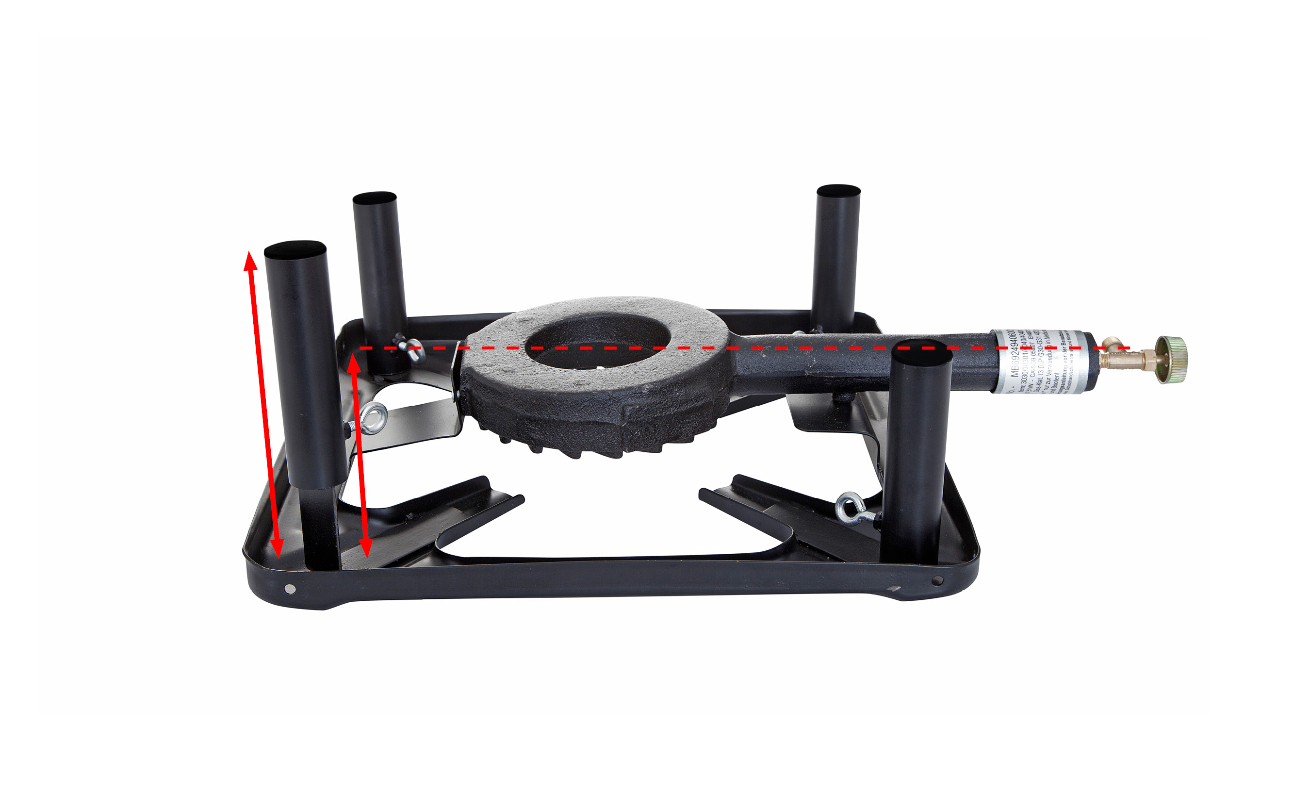 Paella World® Hockerkocher Set mit Stahl Wok Ø30cm