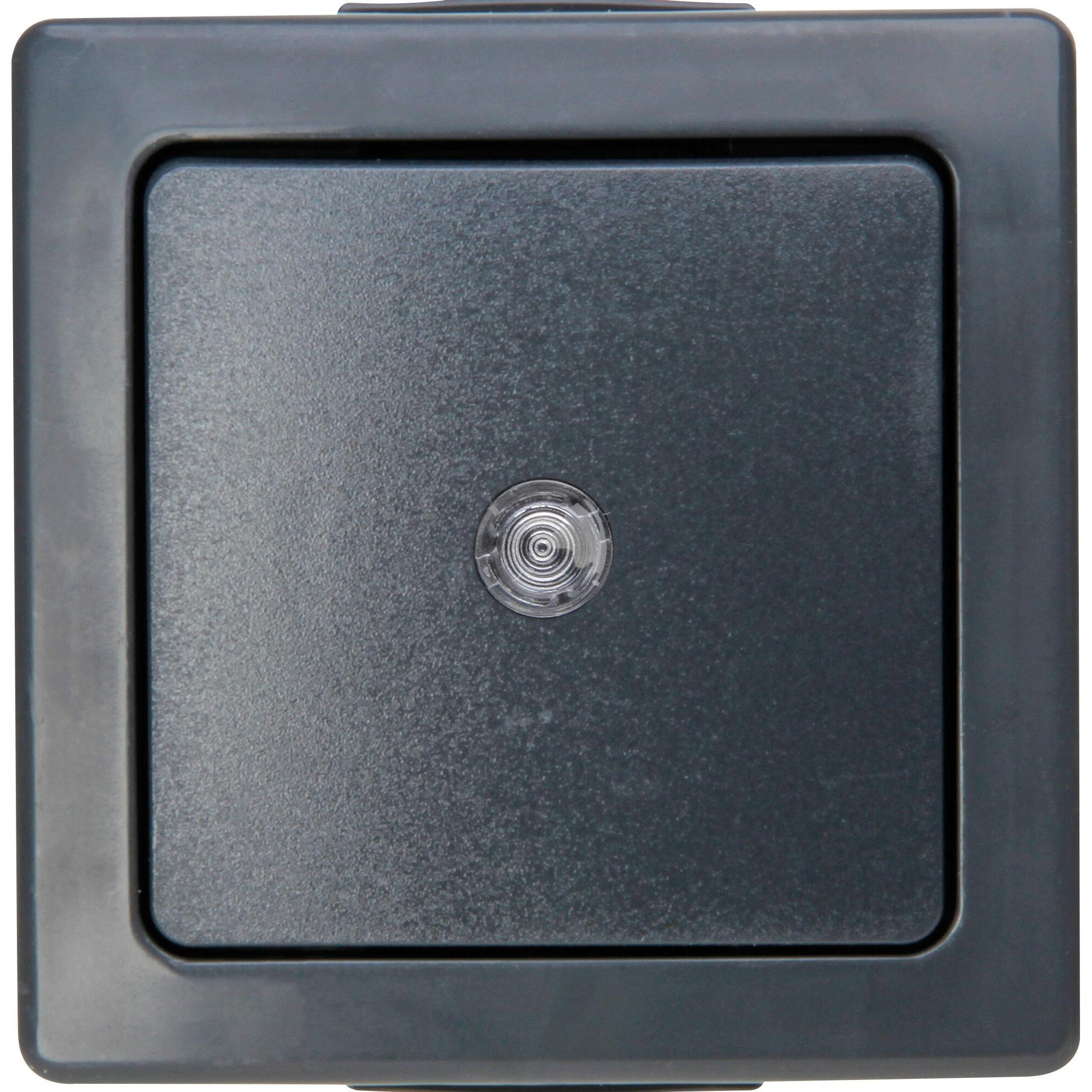 Taster NAUTIC anthrazitAufputz-Feuchtraum anthrazit