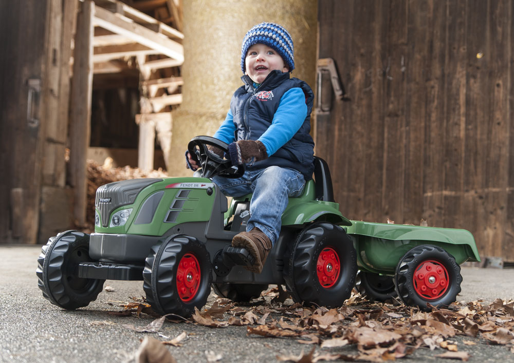 Trettraktor rolly Kid Fendt 516 Vario mit Anhänger - Rolly Toys