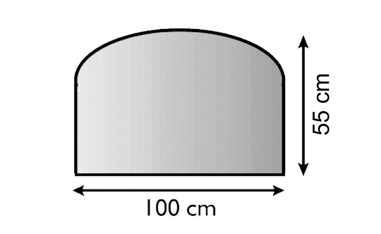 Funkenschutz Metallvorlegeplatte Lienbacher schwarz Segmentb. 100x55cm