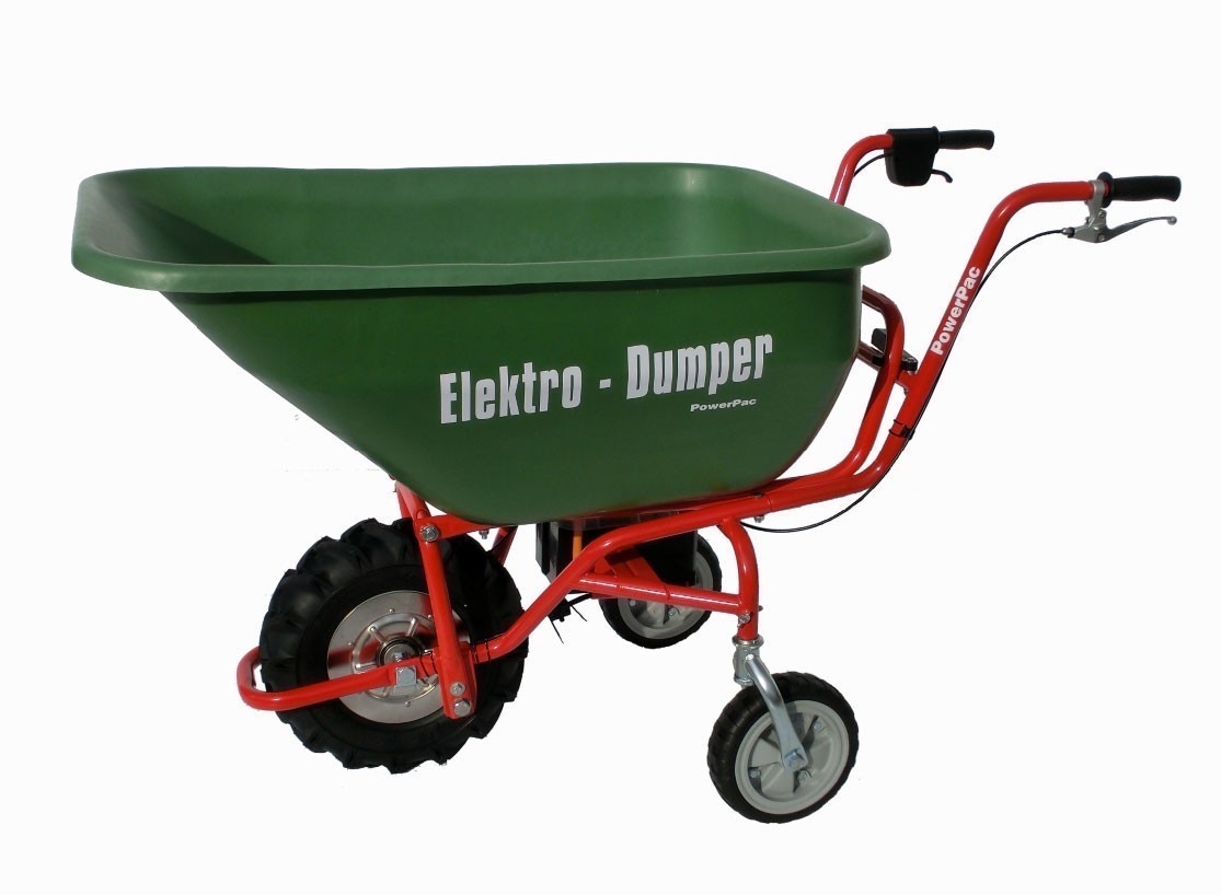 Powerpac Elektro-Dumper / Elektroschubkarre ED120 mit 180L Mulde