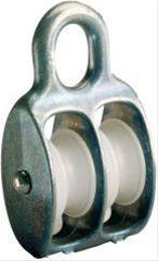 Blockrolle doppelt galZn f. Seil-Ø b. 8,0mm