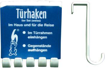 Türhaken Kunststoff 5er Set weiss HASI