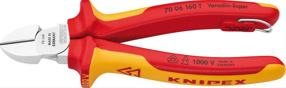 Seitenschneider VDE TT 160mm m.M.K.Griff Knipex