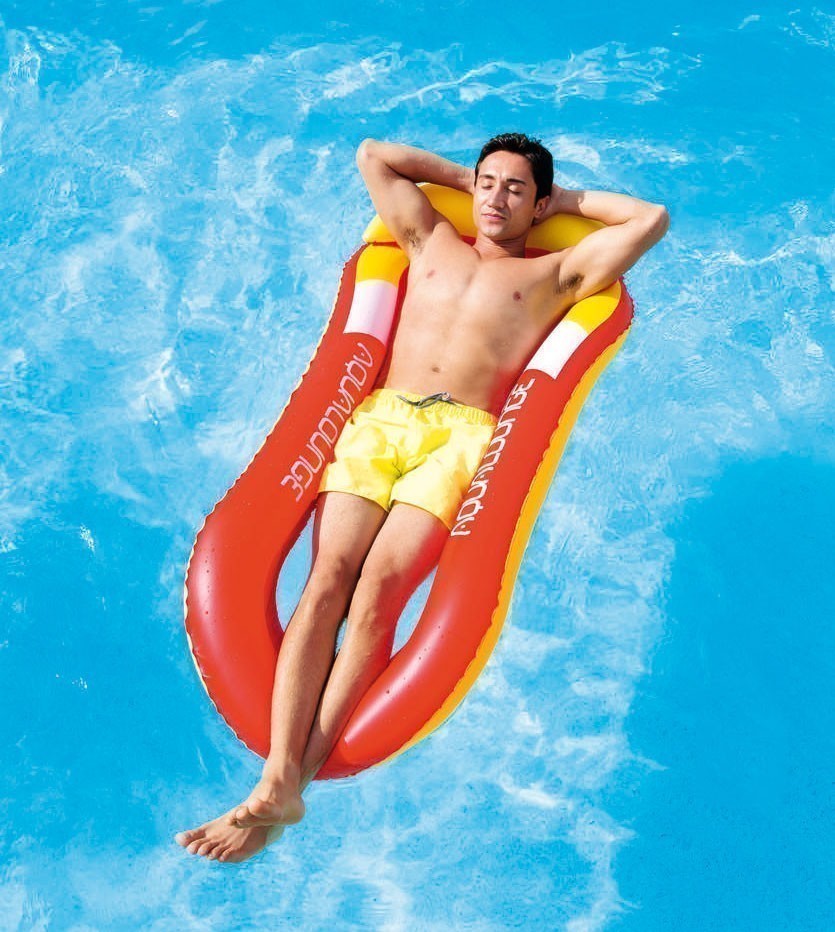 Luftmatratze Wasserhängematte Bestway Aqua Lounge blau/orange 160x84cm