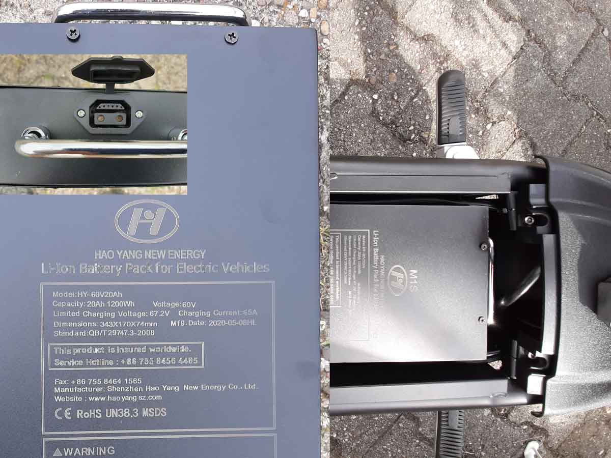 Ersatz-Batterie für Elektroroller C9 Chopper 60V 20AH