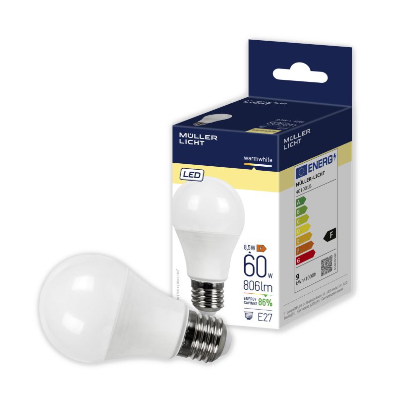 Müller-Licht LED Leuchtmittel E27 9W 806lm warmweiß 2700K