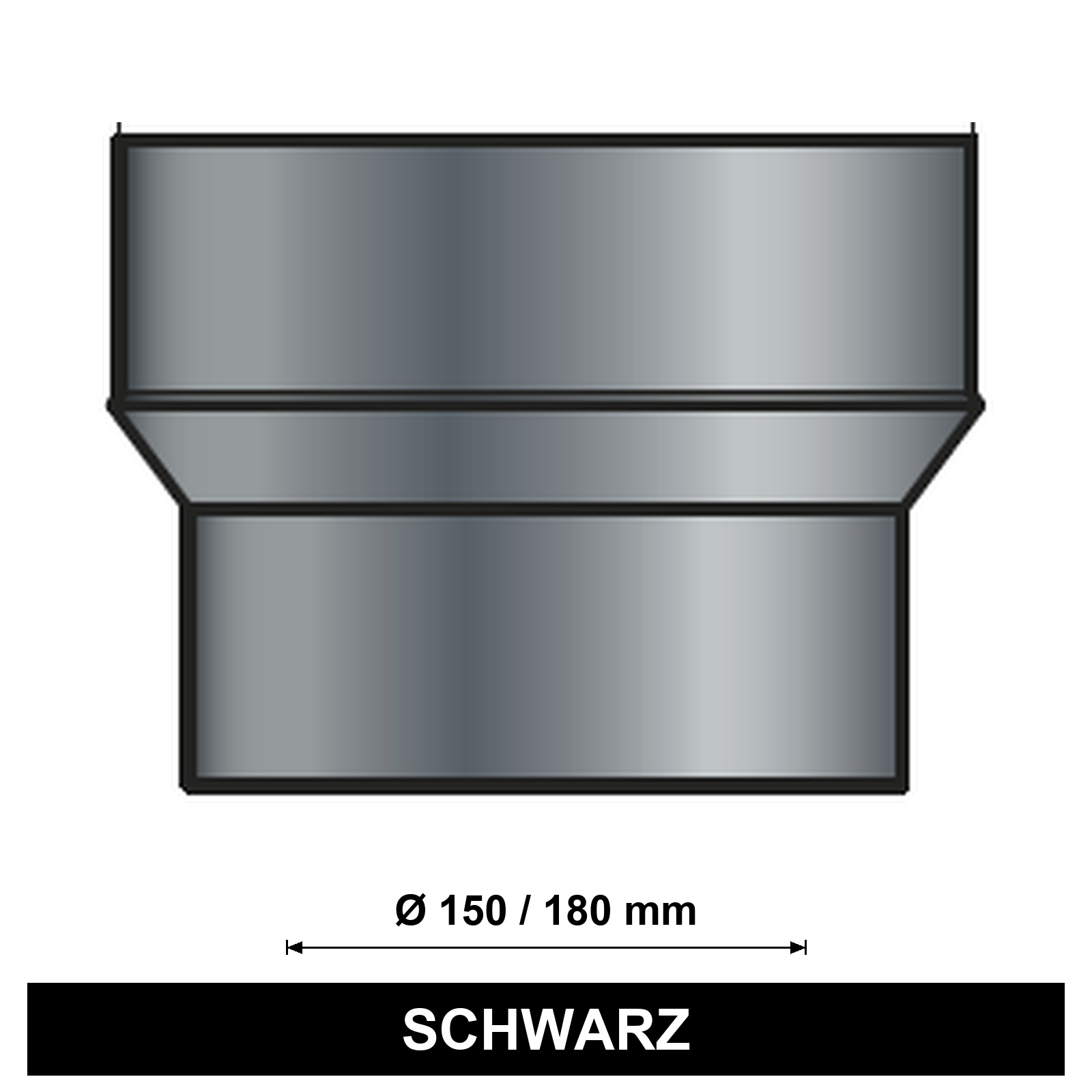 ediFire Erweiterung 150 auf 180 mm, schwarz