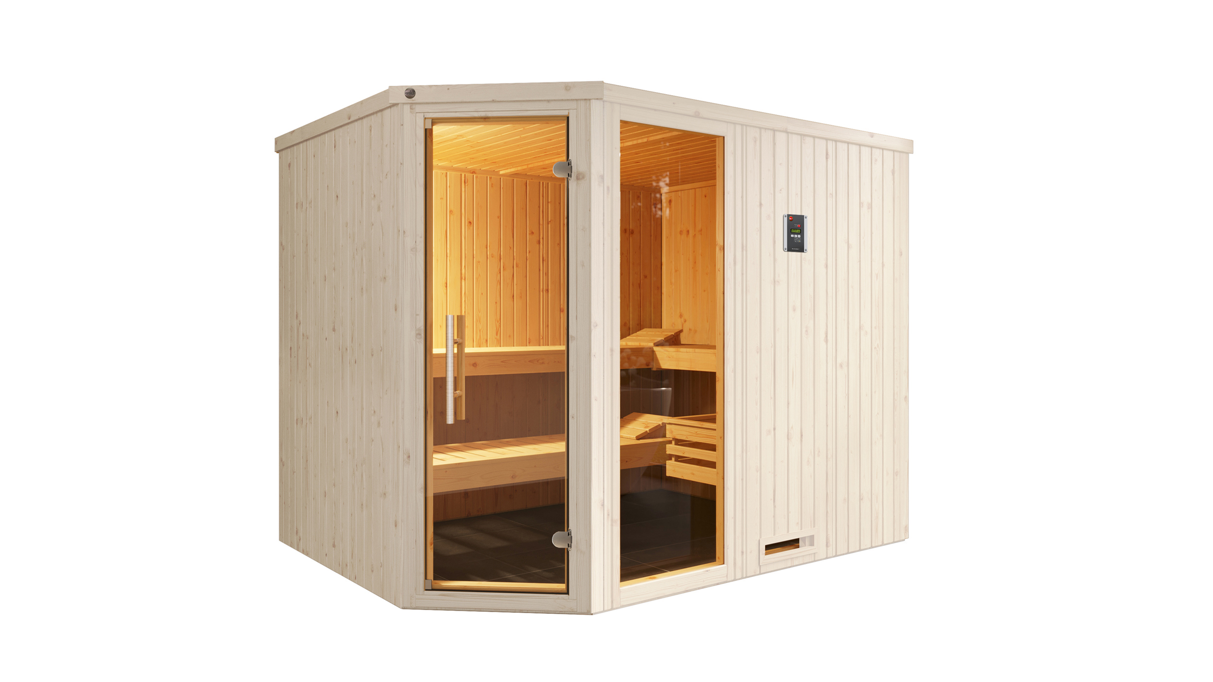 Weka Sauna Varberg 4 GTF Trend BioS 7,5kW weiß Weka Sauna Varberg 4 GTF Trend BioS 7,5kW weiß