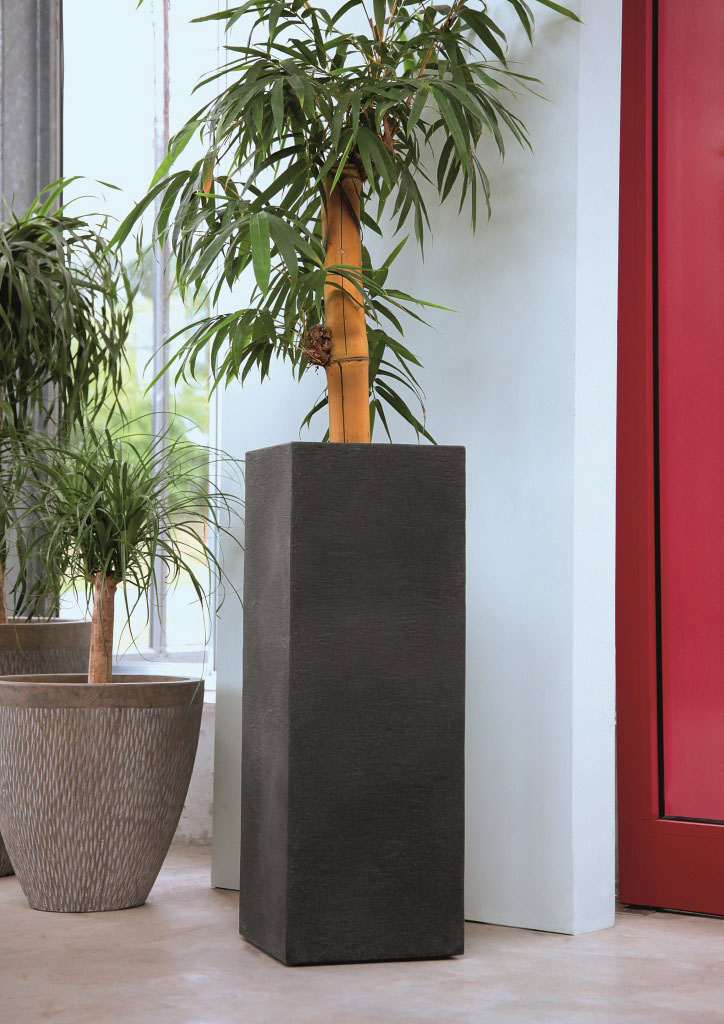 Geli Blumentopf / Pflanzsäule Kubus 30x30cm anthrazit