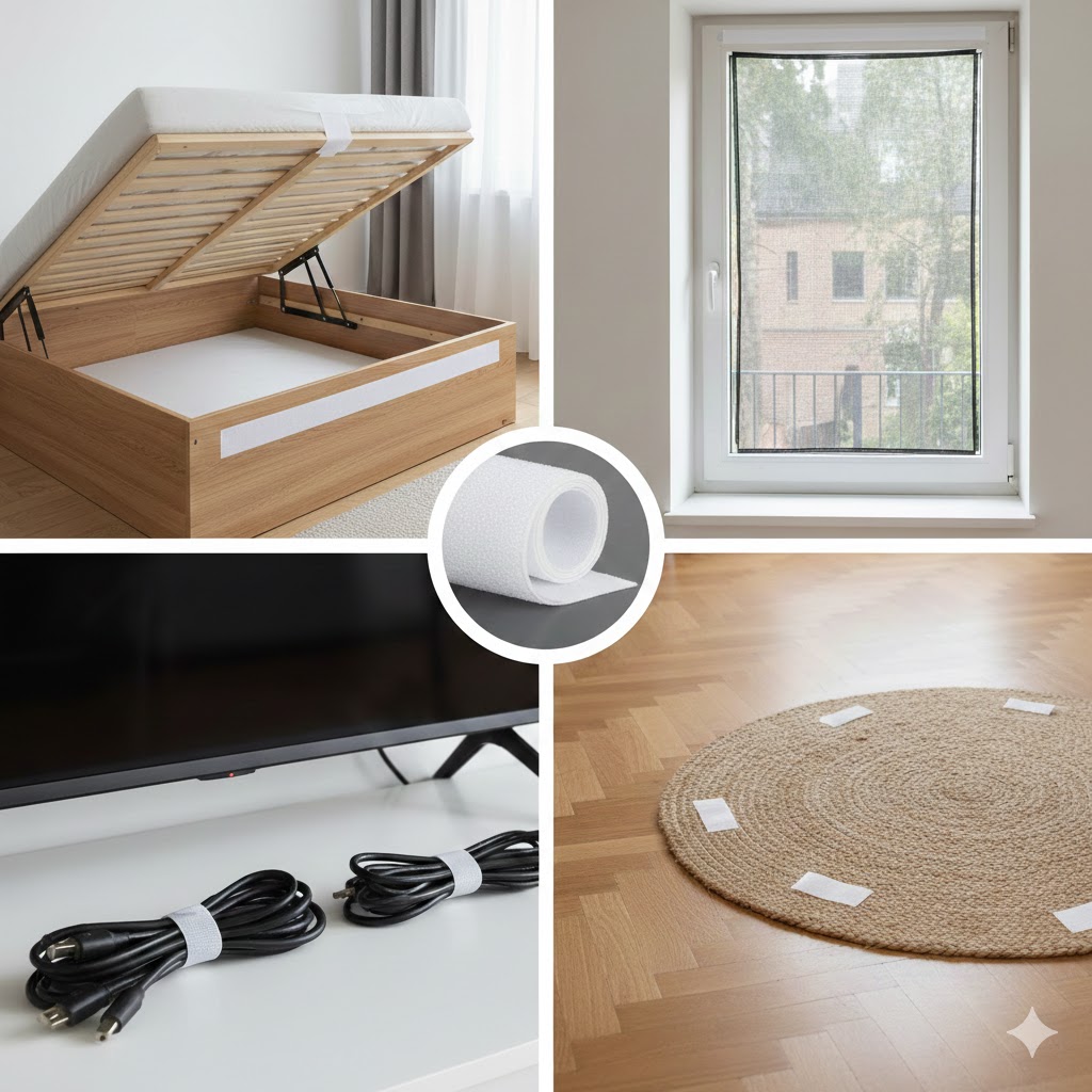 Flauschband weiss selbstklebend – 20 mm Breite – Meterware