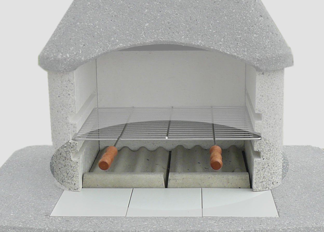 Wellfire Feuerplatte für Grillkamin Siesta 2-teilig 35x50cm