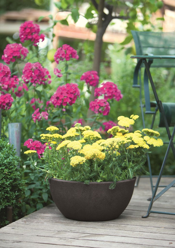 Geli Blumentopf / Pflanzschale Rimini Ø 39 cm anthrazit