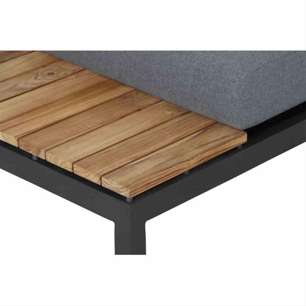 Aluminium Lounge Modul 2-Sitzer links Siena Garden Alvida anthrazit