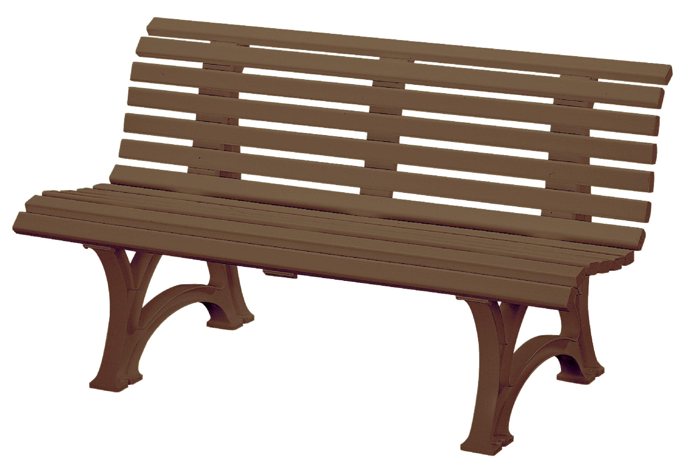 Gartenbank 3 Sitzer Helgoland / Neptun braun Kunststoff
