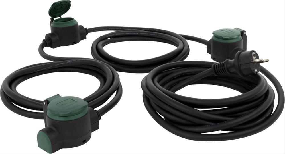Verlängerung IP44, 10m 3 Töpfe