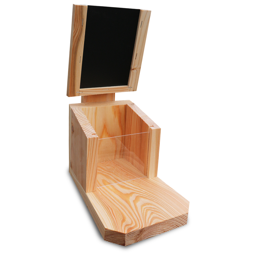Habau Eichhörnchen-Futterstation Maxi Lärchenholz 13,5x26x22cm