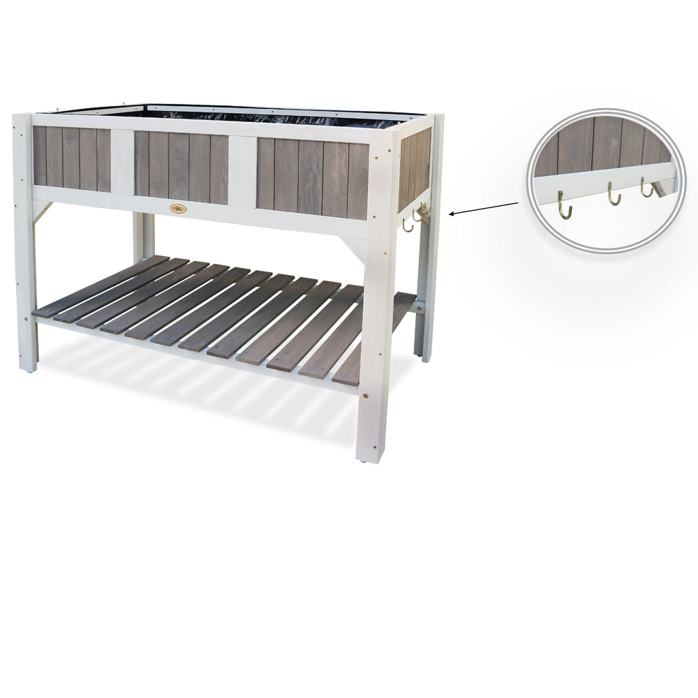 Hochbeet Klara Habau Holz grau 119x57x89cm