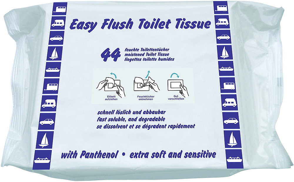 Feuchtes Toilettenpapier schnell löslich