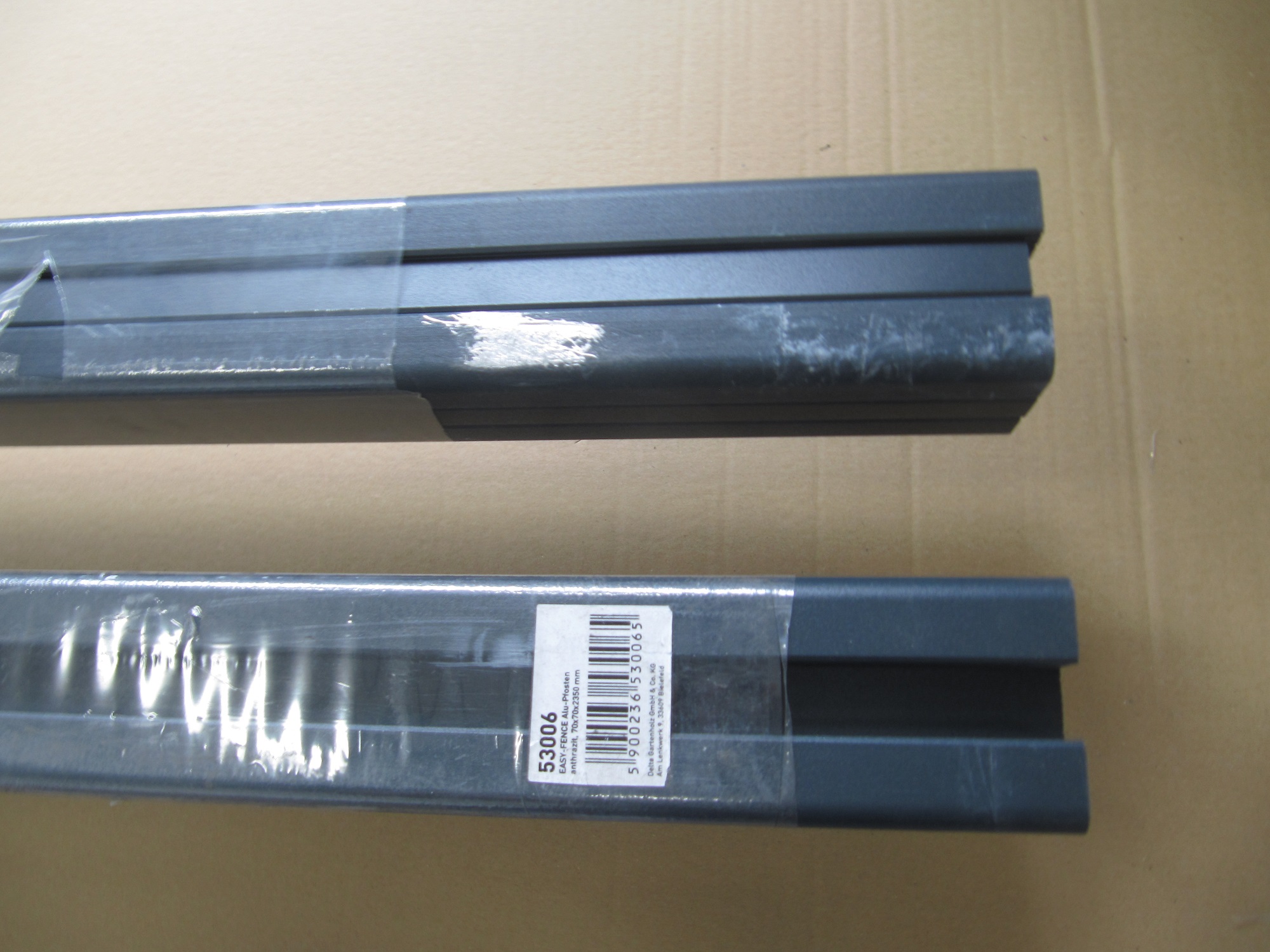 B-Ware  EASY-FENCE Pfosten Alu 7x7x235cm Anthrazit