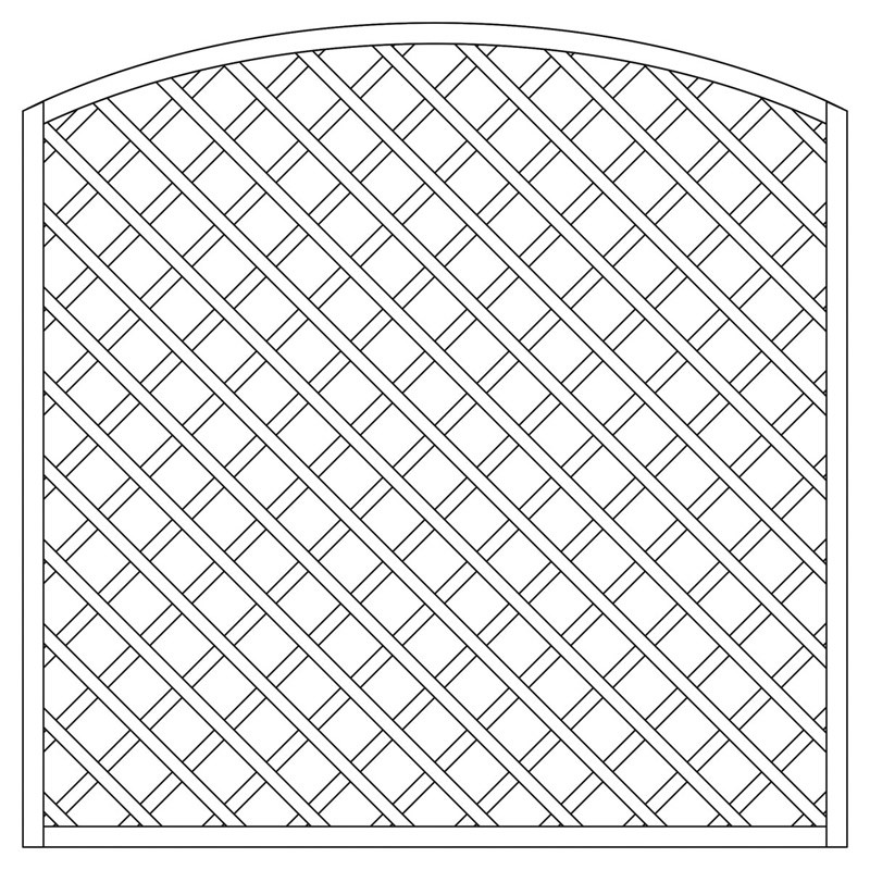 Rankzaun / Rankgitter Trennspalier 10x10 kdi Bogen 180x180/160cm