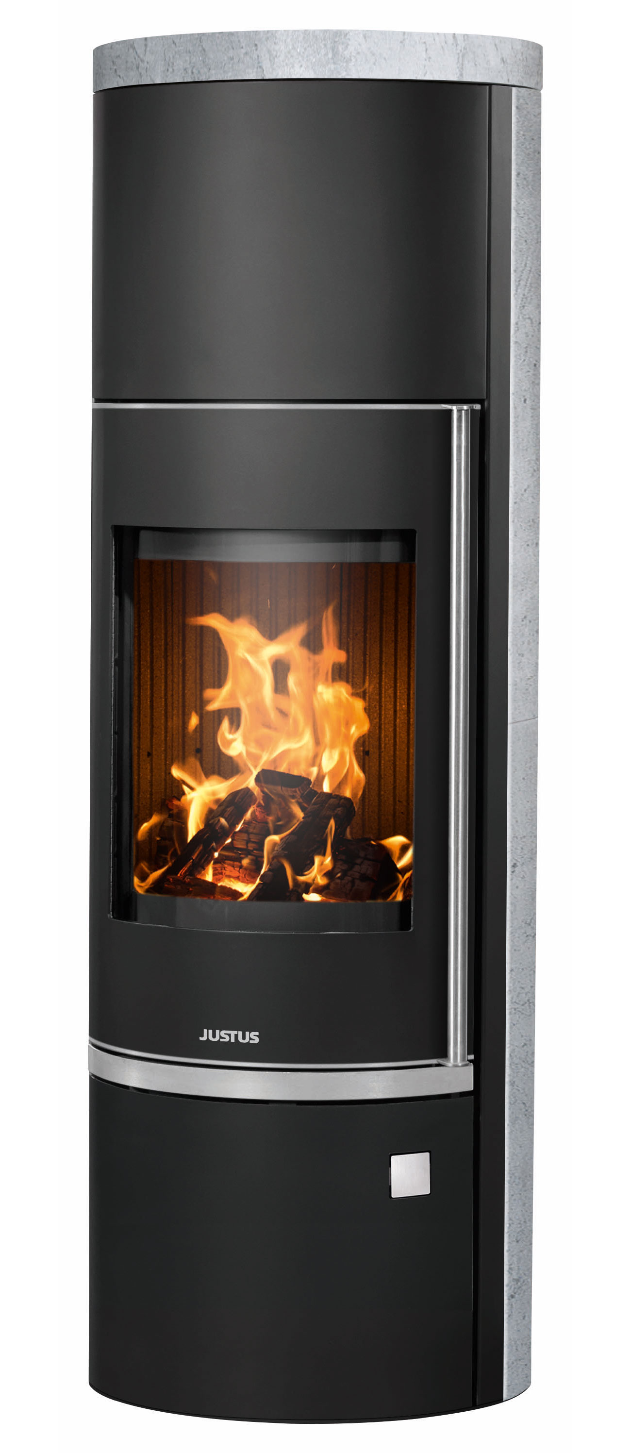 JUSTUS Kaminofen Faro W+ 2.0 Speicherstein schwarz Speckstein 7kW