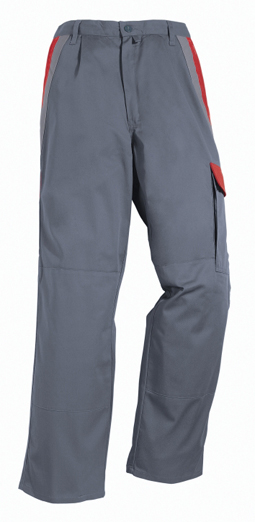 Arbeitshose KONTRAST - Dessin grau rot Gr.106 XXL