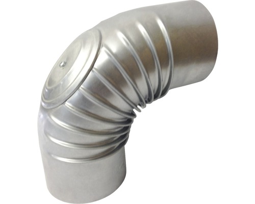 ediFire Ofenrohr-Bogen 90° Ø 120 mm feueraluminiert mit Tür