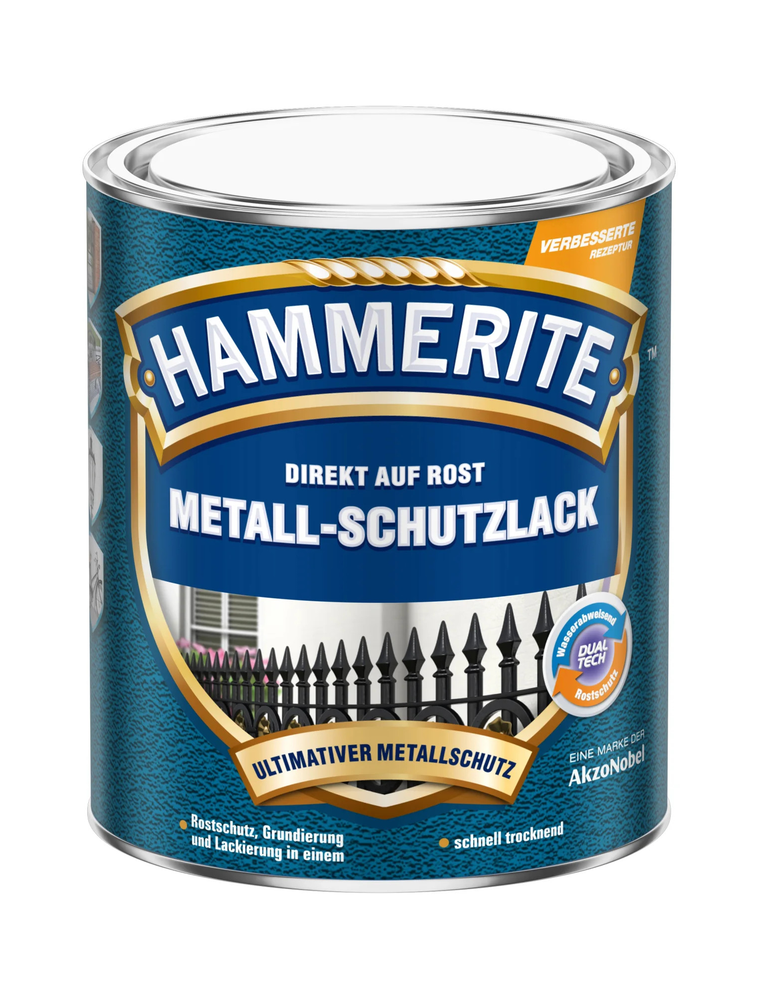 Hammerite® Metall Schutzlack Hammerschlag metallblau 250ml