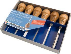 Kerbschnitzwerkzeug-Satz Nr.5696 6-tlg. Kirsche