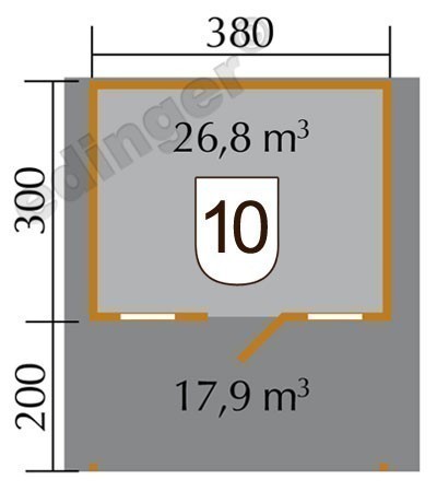 weka Gartenhaus 135 A Gr.1, 45 mm, V200, ET, 2 EF