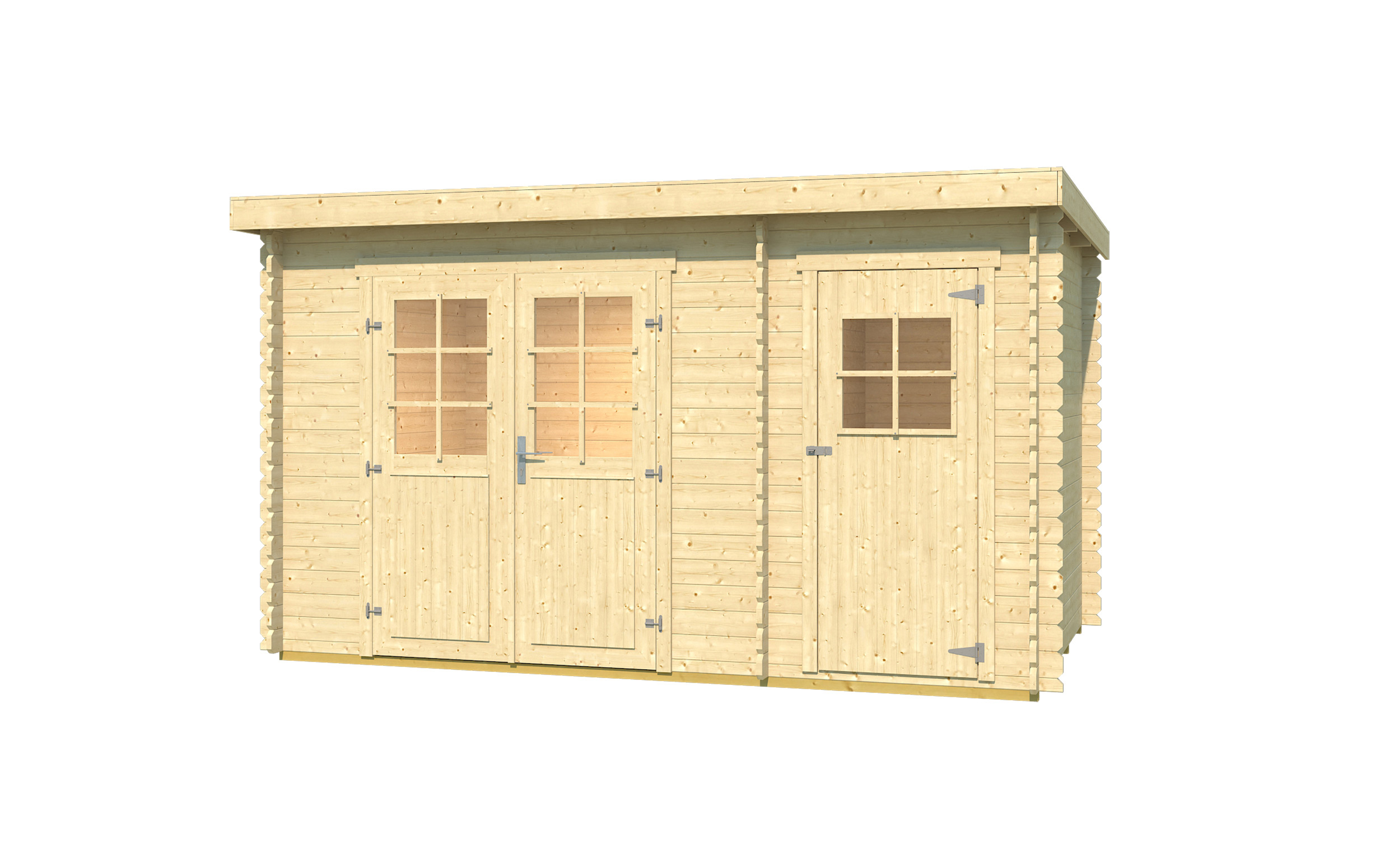 weka Gartenhaus 254 Gr.1, 28 mm, DT, Nebenraum ET