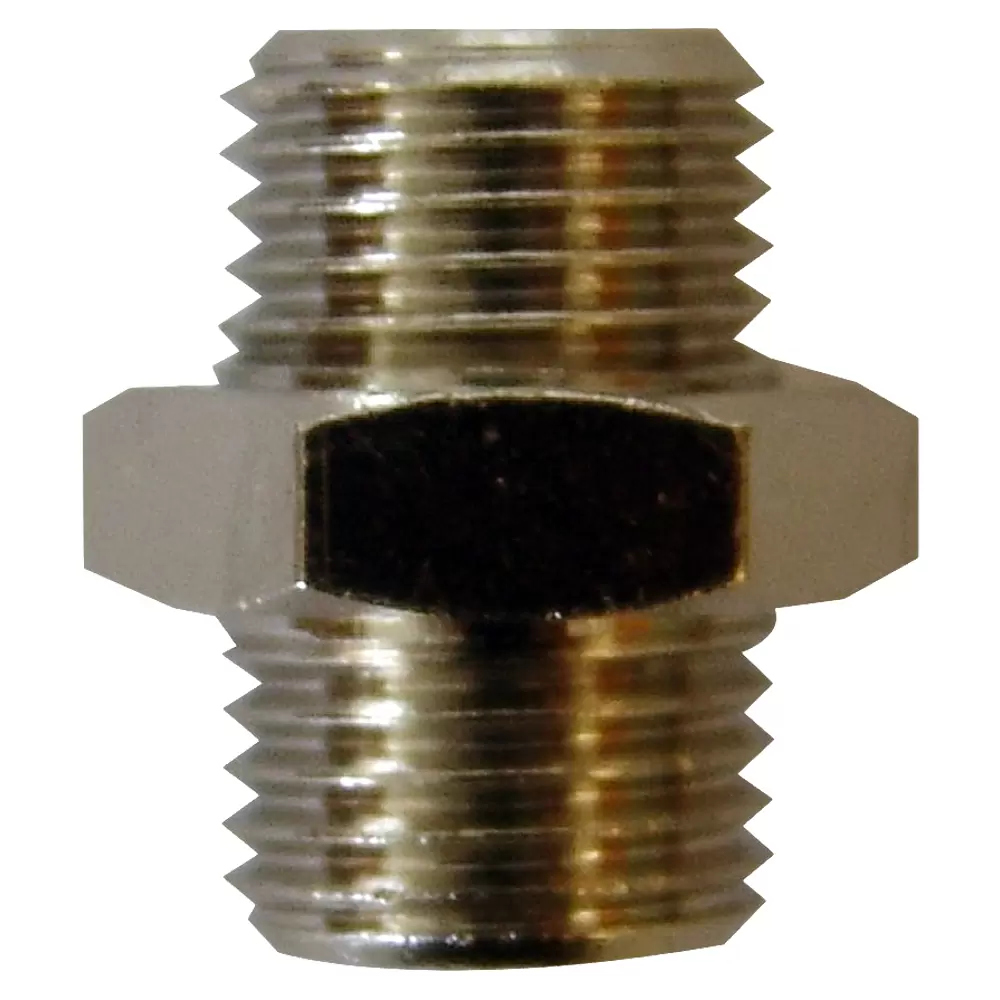 Druckluft Doppelnippel 1/4" x 1/4"