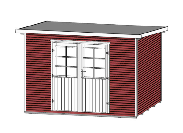 weka Gartenhaus 219 Gr.3, 28 mm, Flachdach mit wek