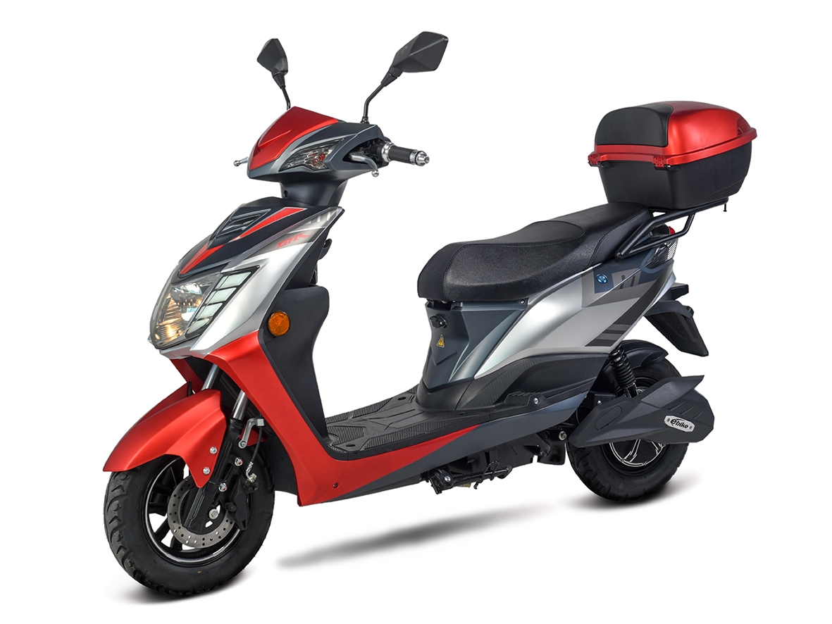 Elektroroller / E-Roller Siegurd, Blei-Gel-Akku, 1600 Watt 45KM/H rot
