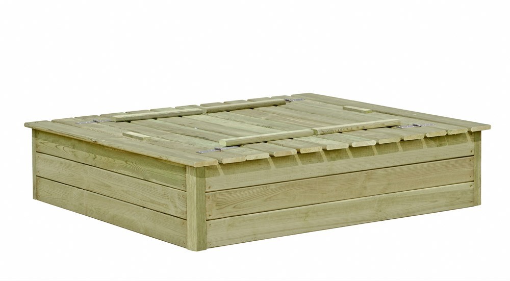 Sandkasten kdi mit Klappbank 120x120cm