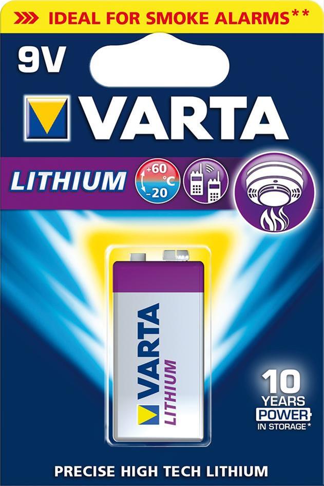 VARTA Lithium 9 Volt  E - Block 1 Stück