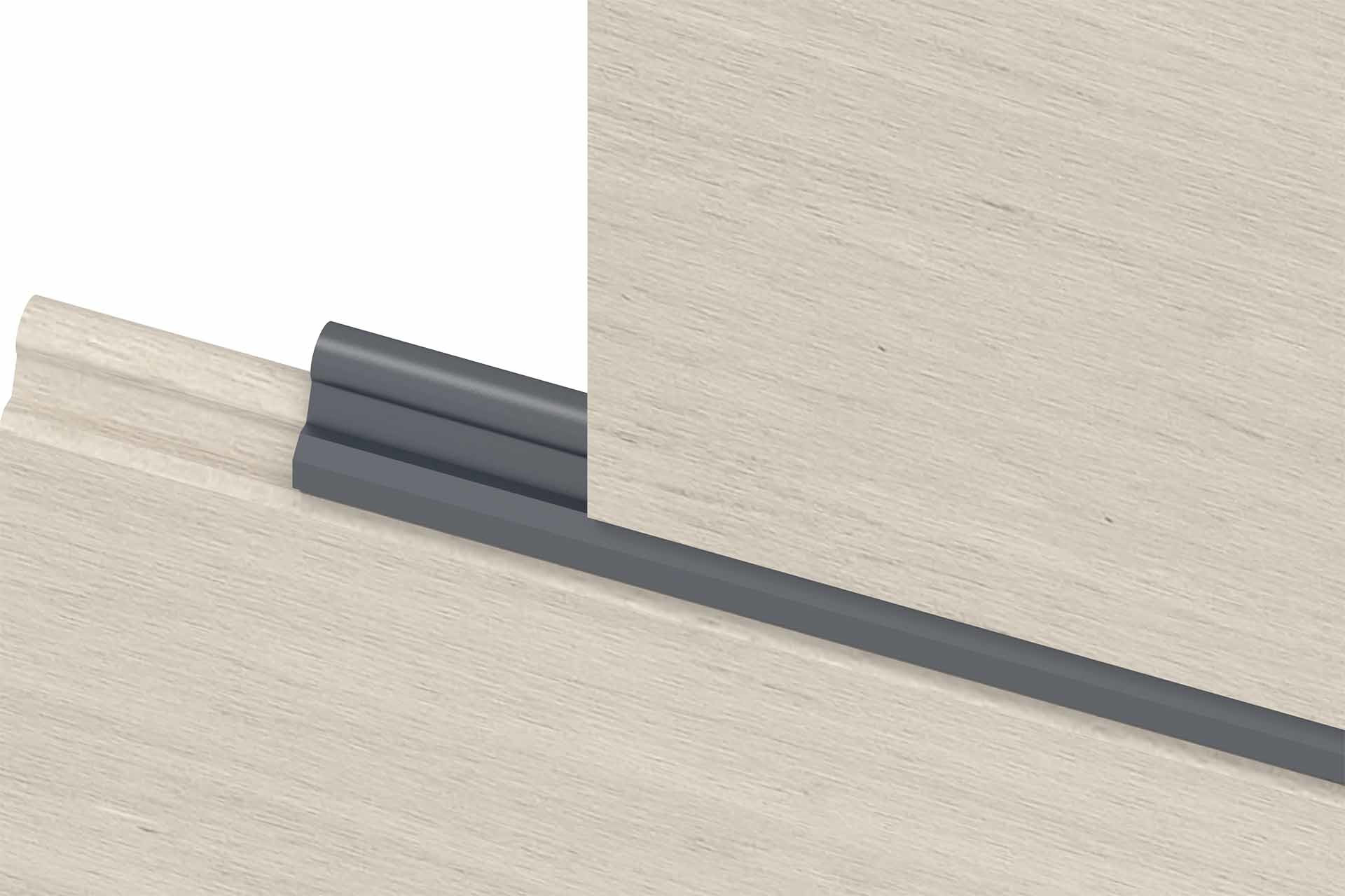 EASY-FENCE Designleiste Alu Anthrazit, 180 cm, 1 Stück