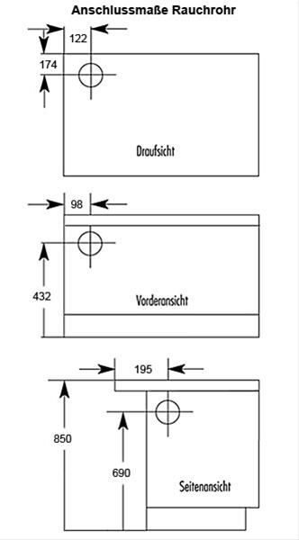 WESTMINSTER Küchenherd K176 F/A 70cm weiß Stahl Ans. links
