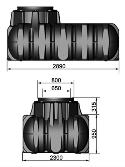 Flachtank Platin Paket Haus Professionell begehbar 5.000L Graf 390116