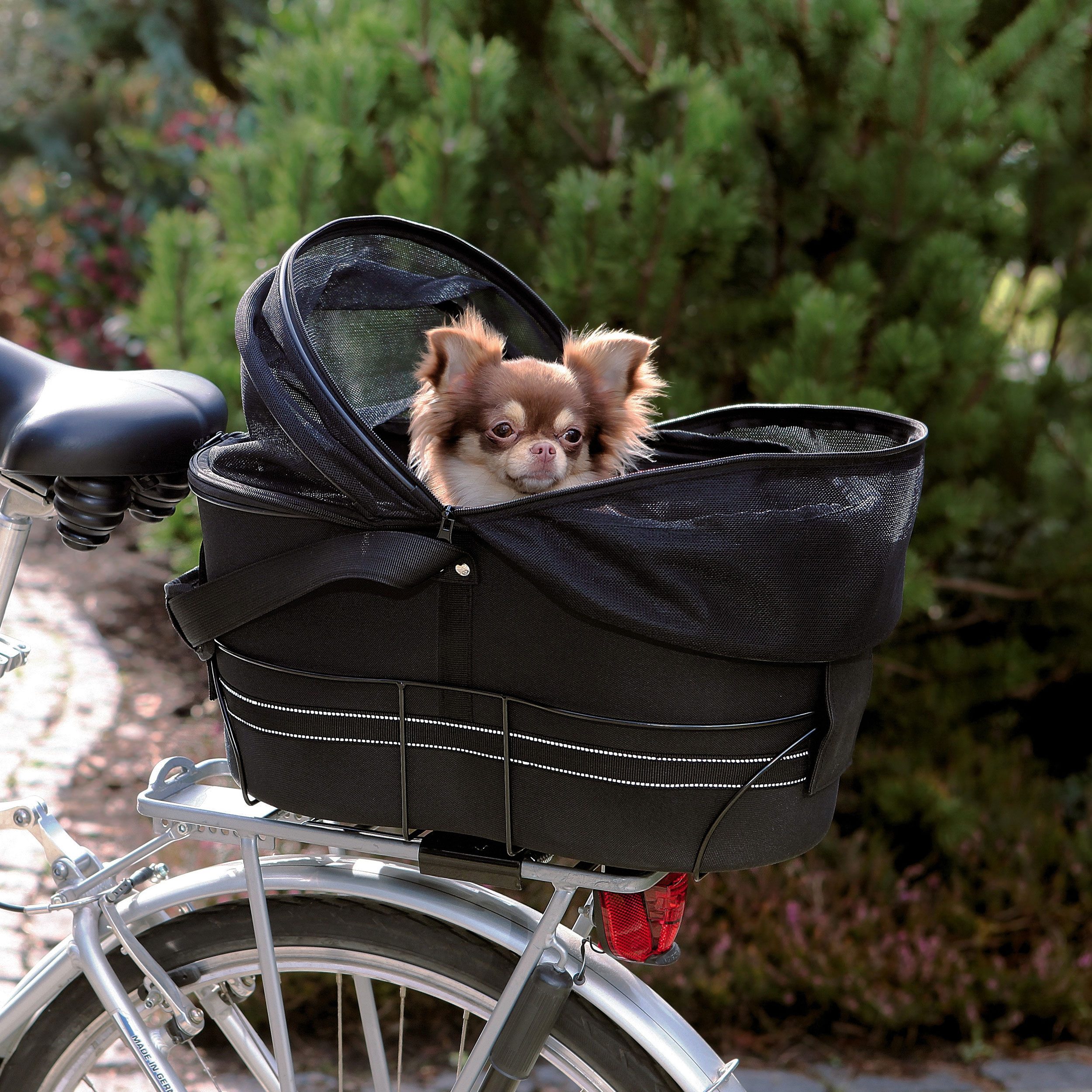 Fahrradkorb mit Netzabdeckung TRIXIE 48x29x42cm schwarz