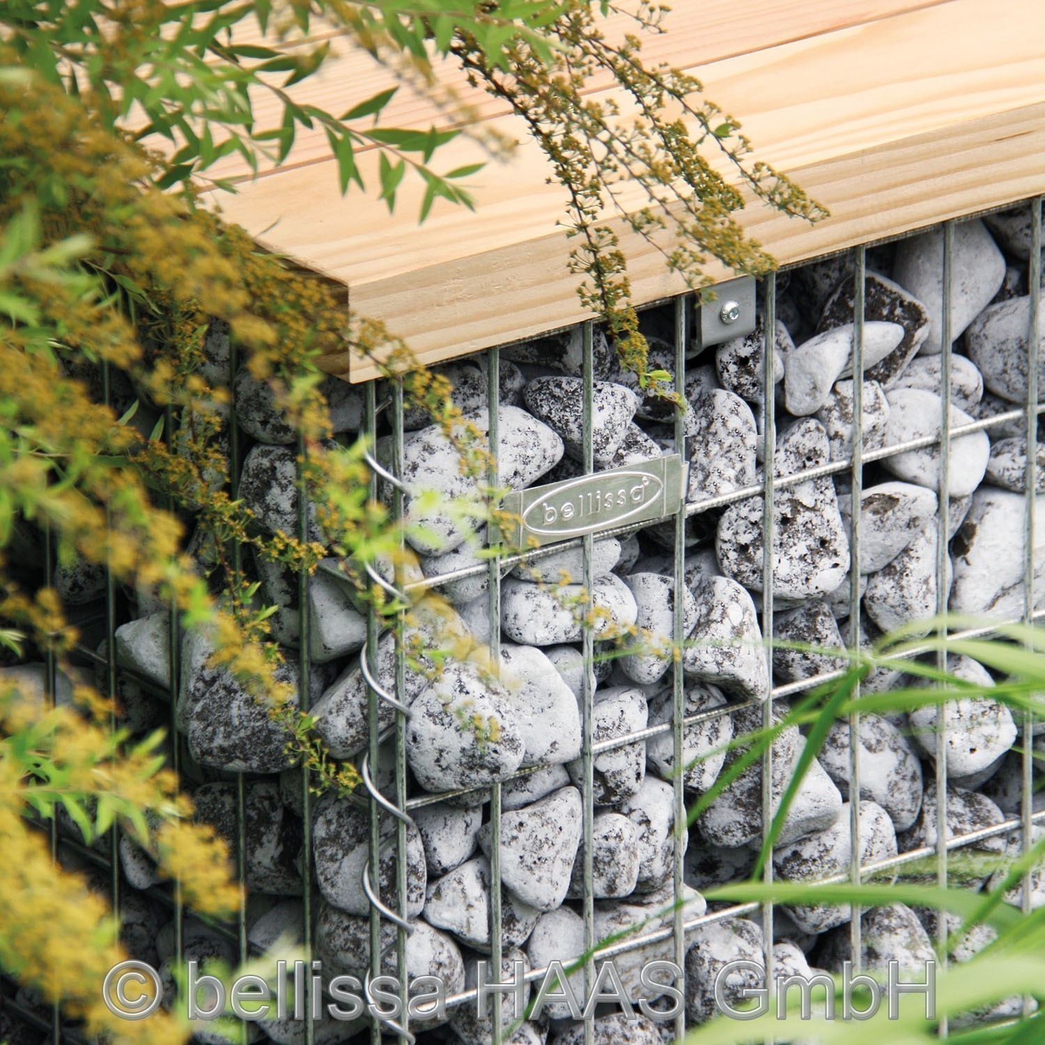 Gartenbank / Steinkorb Gabionen Bank bellissa 55x40x54cm
