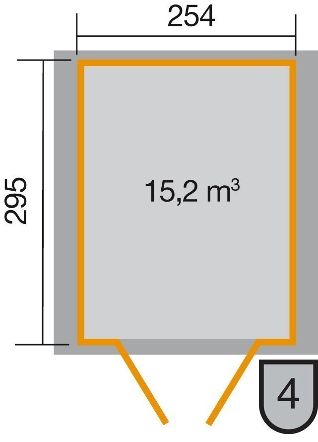 weka Gartenhaus 316 Gr.5, natur, 19 mm, DT