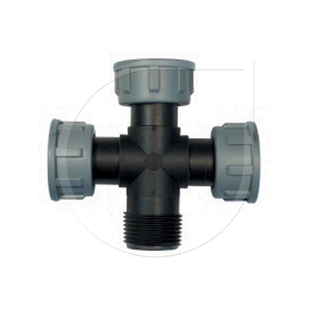 Verschraubung Typ DOGRA Kreuzstück SCFM 1" aG x 1" iG x 1" iG