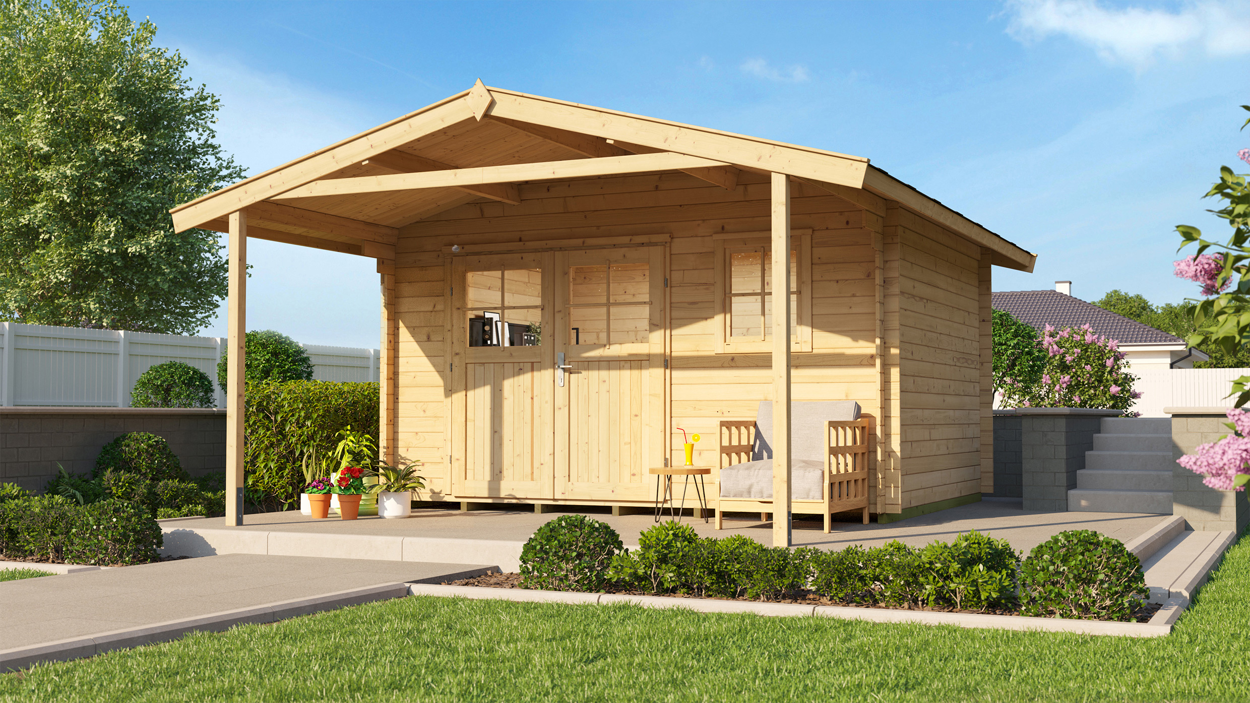 weka Gartenhaus 111 A Gr.2, 28 mm, V200, DT, EF