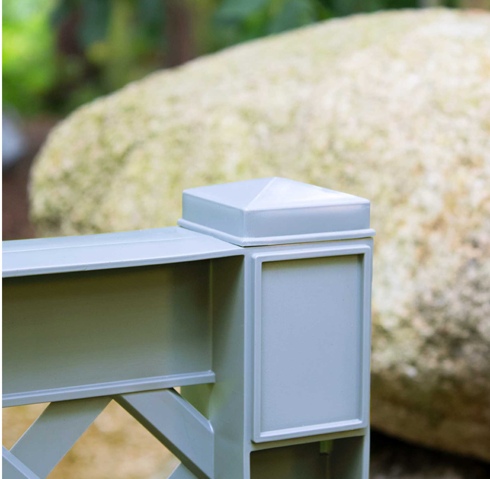 KHW Pflanzkasten mit Zentral Spalier 2er Set 100 cm grau