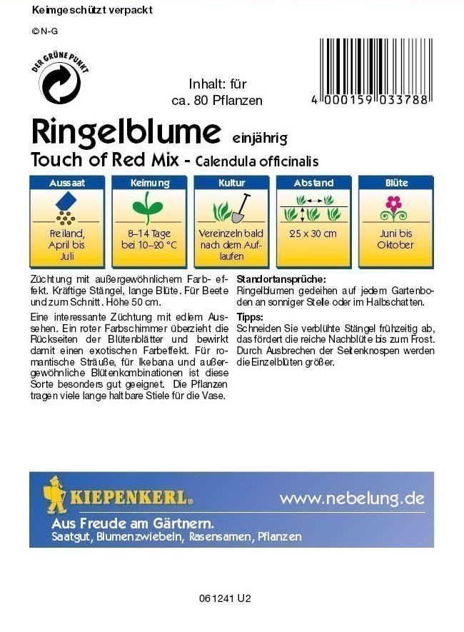 Saatgut Ringelblumen Touch of Red Mix