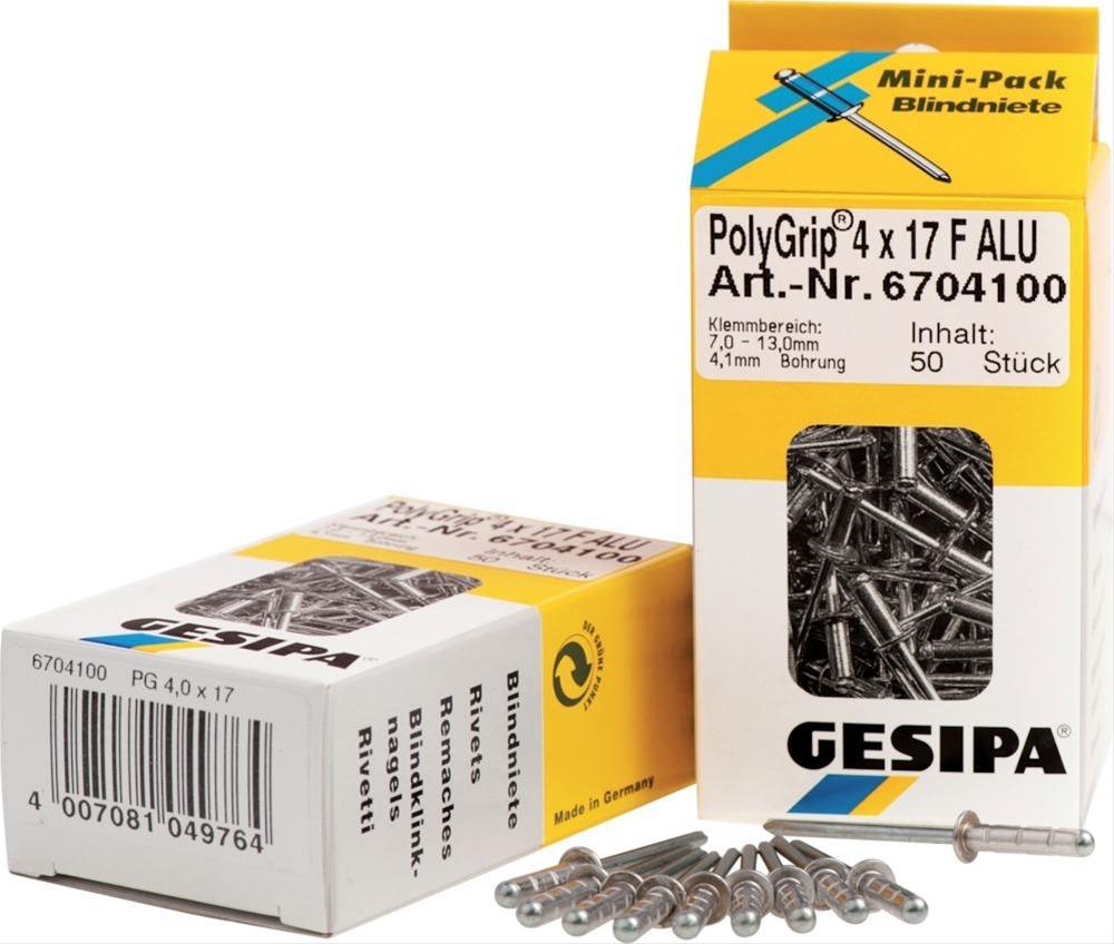 Mini-Pack PolyGrip Alu/Stahl 4 x 17 Gesipa